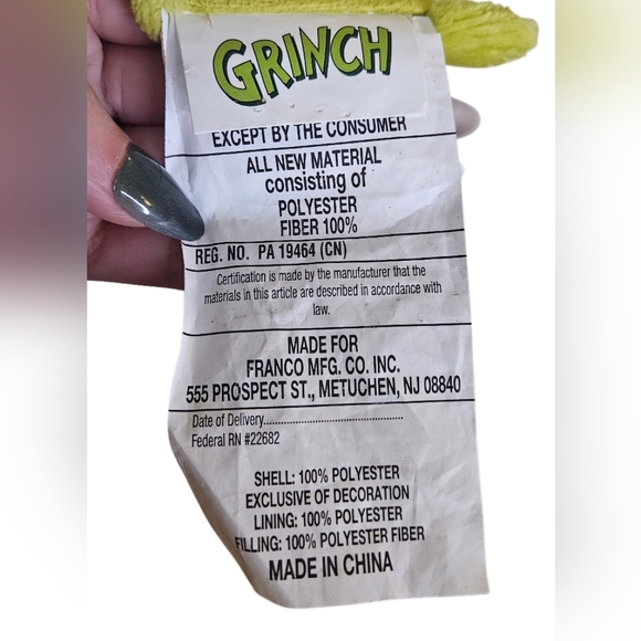 Dr. Seuss The Grinch Hooded Throw Blanket w/ Hand Pockets Soft Plush 30x50" - Picture 6 of 7